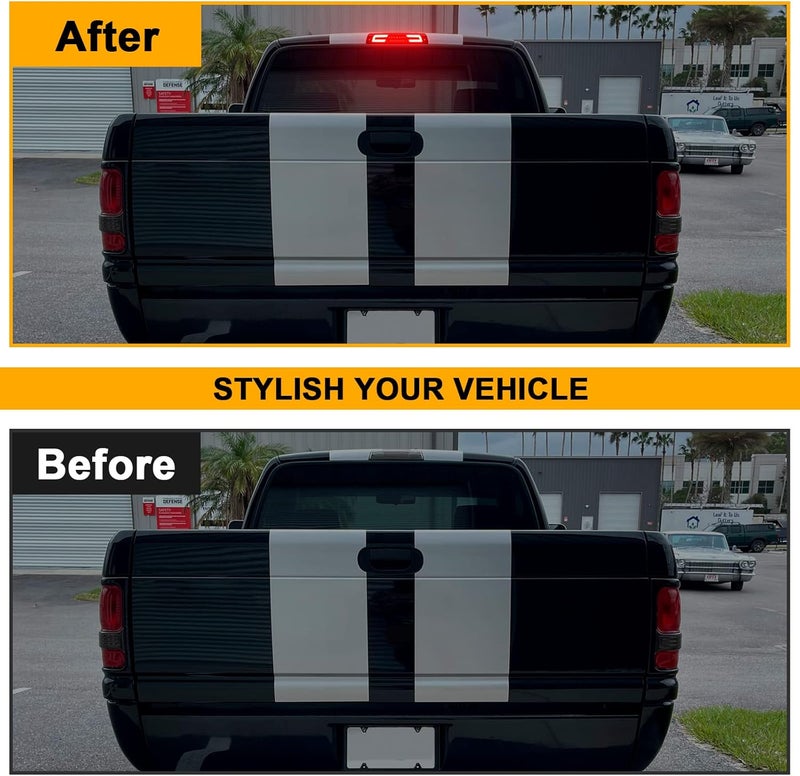 Mynoway LED 3rd Third Brake Lights Replacement for Ram 1500 (1994-1997,1999-2001),Ram 2500/3500 (1994-1997,1999-2002) Rear Center High Mount Stop Cargo Lamp smoked lens(Not fit 1998) - Image 5